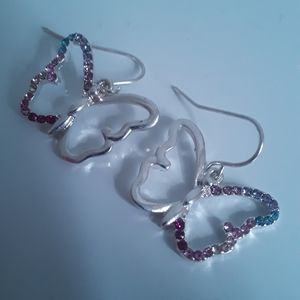 ❤Butterfly earrings with gemstones